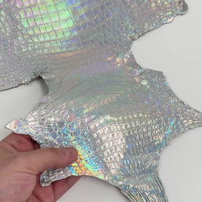 Holographic Foil Mini Nile Crocodile (23-26 cm) | Ships in 3-4 weeks