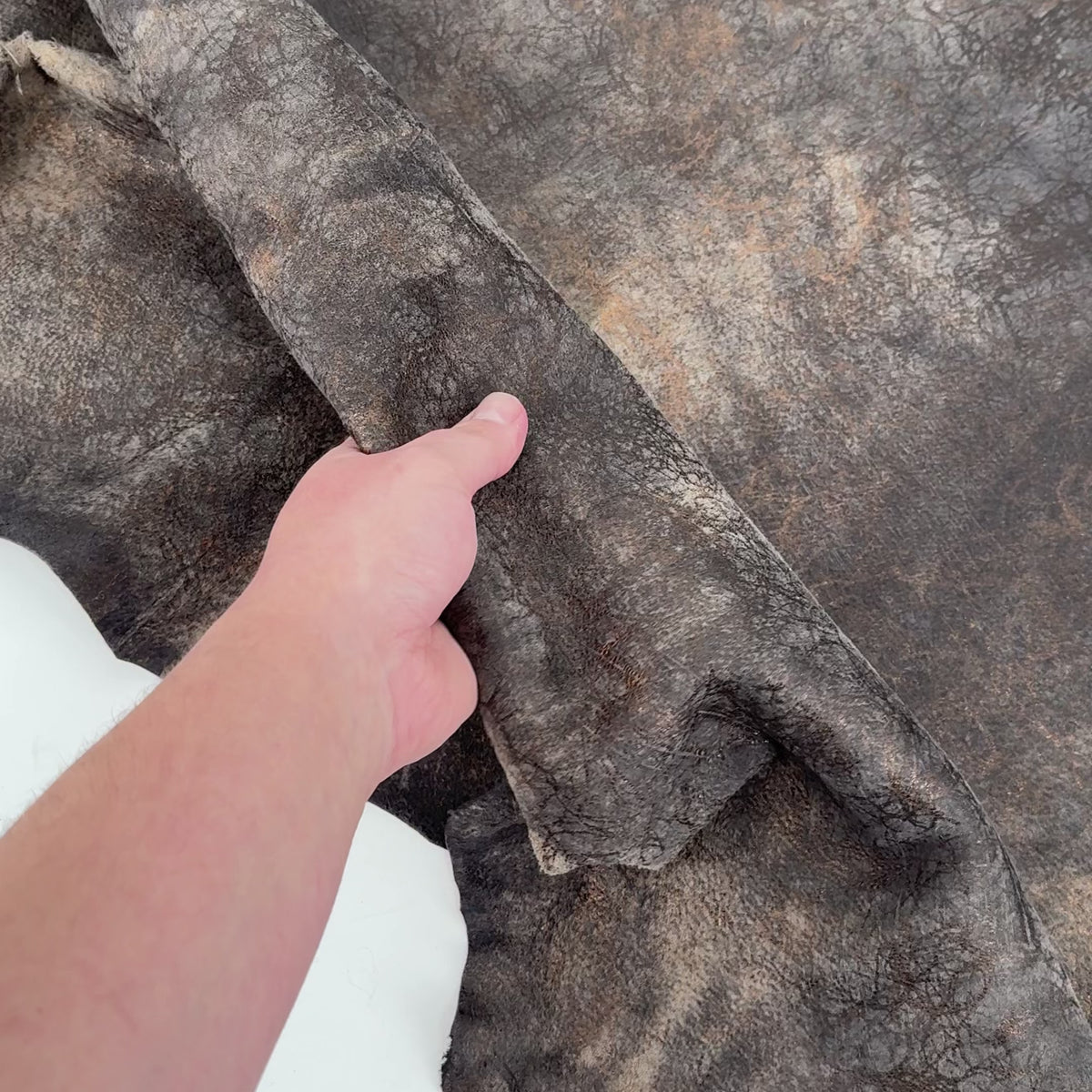 Weathered Distressed Lamb with Bronze Metallic Accents