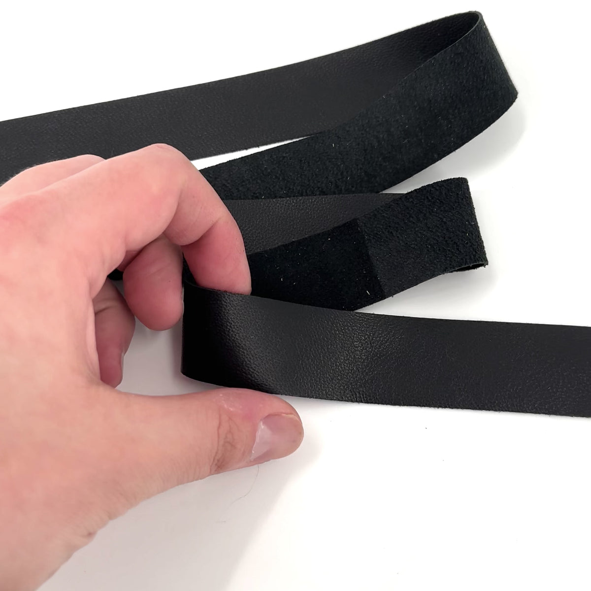 1" Raw Edge Nappa Lamb Leather Trim