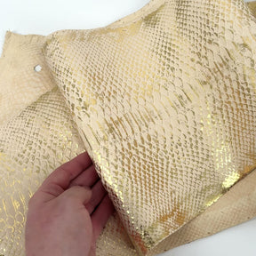 Deadstock Metallic Foil Beige Toast Python (Short Tail) Only 12 skins available | SALE