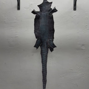 Hand Painted Nile Crocodile | Plum Teal | 22 cm