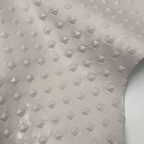 Ivory Pyramid Embossed Lamb Leather - Low Stock! | SALE