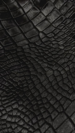 Laser Cut Crocodile Pattern Hair-On Cavalino