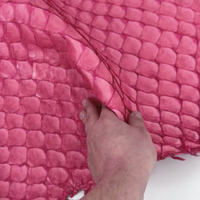 Pink Pirarucu Fish Leather