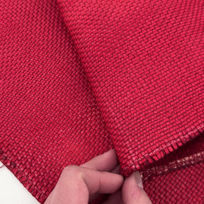 Red Basket Weave Woven Panel (20" by 23") only 4 Available | SALE
