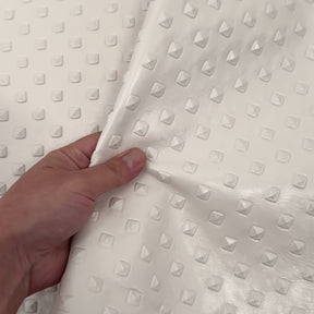 Ivory Pyramid Embossed Lamb Leather - Low Stock! | SALE