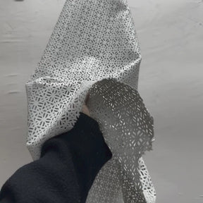White Geometric Perforated Lamb