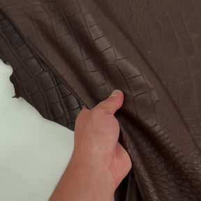 Crocodile Embossed  Lamb Leather