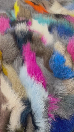 Genuine Fox Fur Plate | Multicolor | Ships in 2 weeks