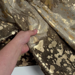 Gold Metallic Spotty Hair-On Cow