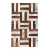 Natural Rectangle Cowhide Hair-On Patchwork Area Rug