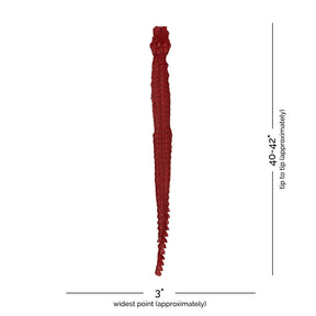 Crocodile Back Strap Leather (40-42" x 3") | Red