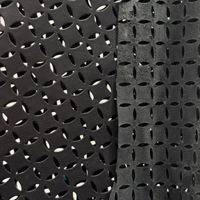 Black Eyelet Perforated Lamb