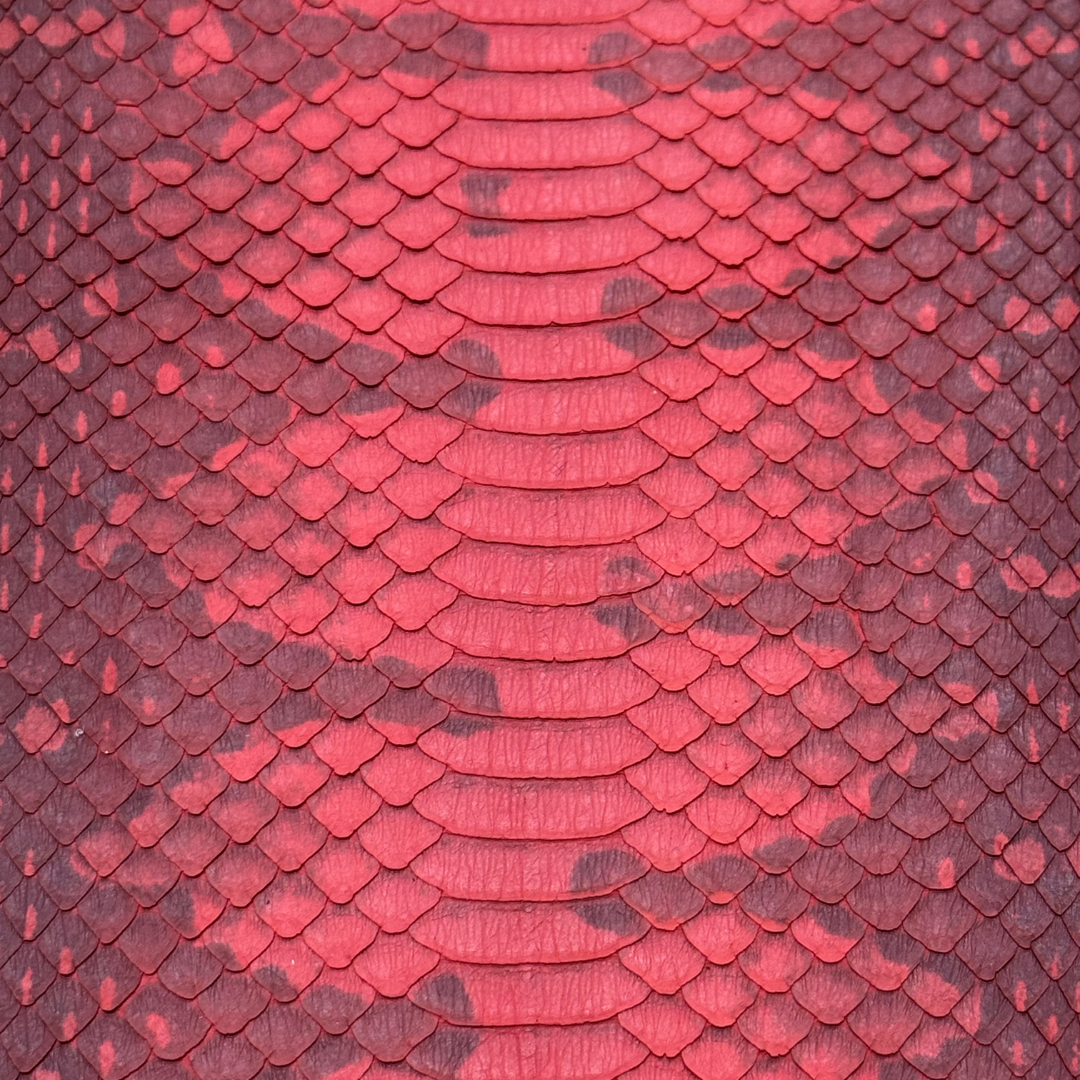 Genuine Elaphe Snakeskin | Red