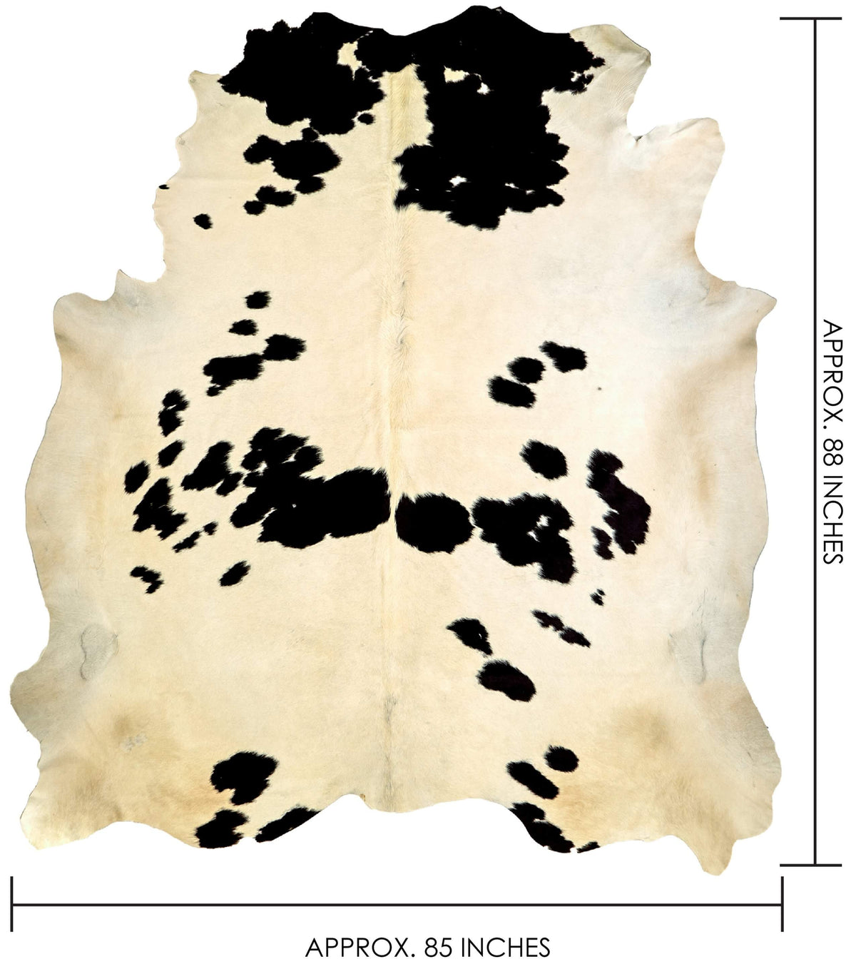Hair-On Genuine Leather Cow Hide Rug Natural