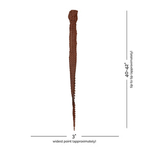 Crocodile Back Strap Leather (40-42" x 3") | Brown