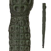Crocodile Back Strap Leather (40-42" x 3") | Forest Green