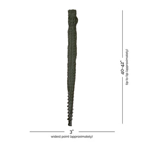 Crocodile Back Strap Leather (40-42" x 3") | Forest Green