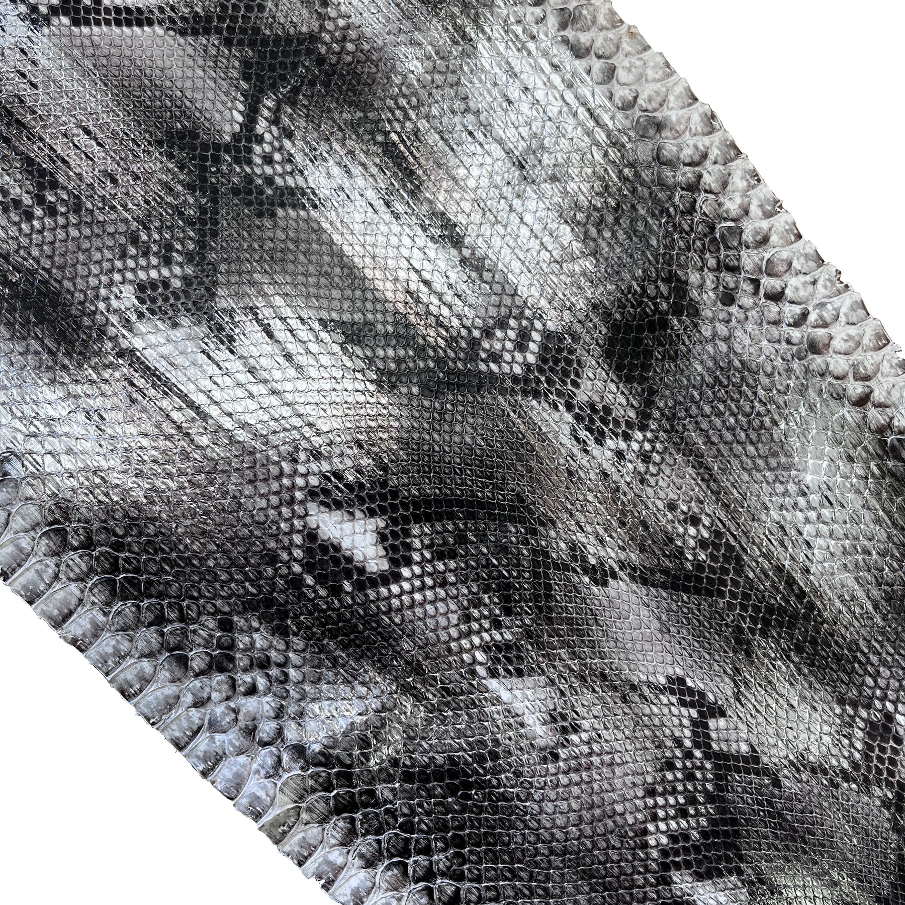 Metallic Python Skin Silver Strokes