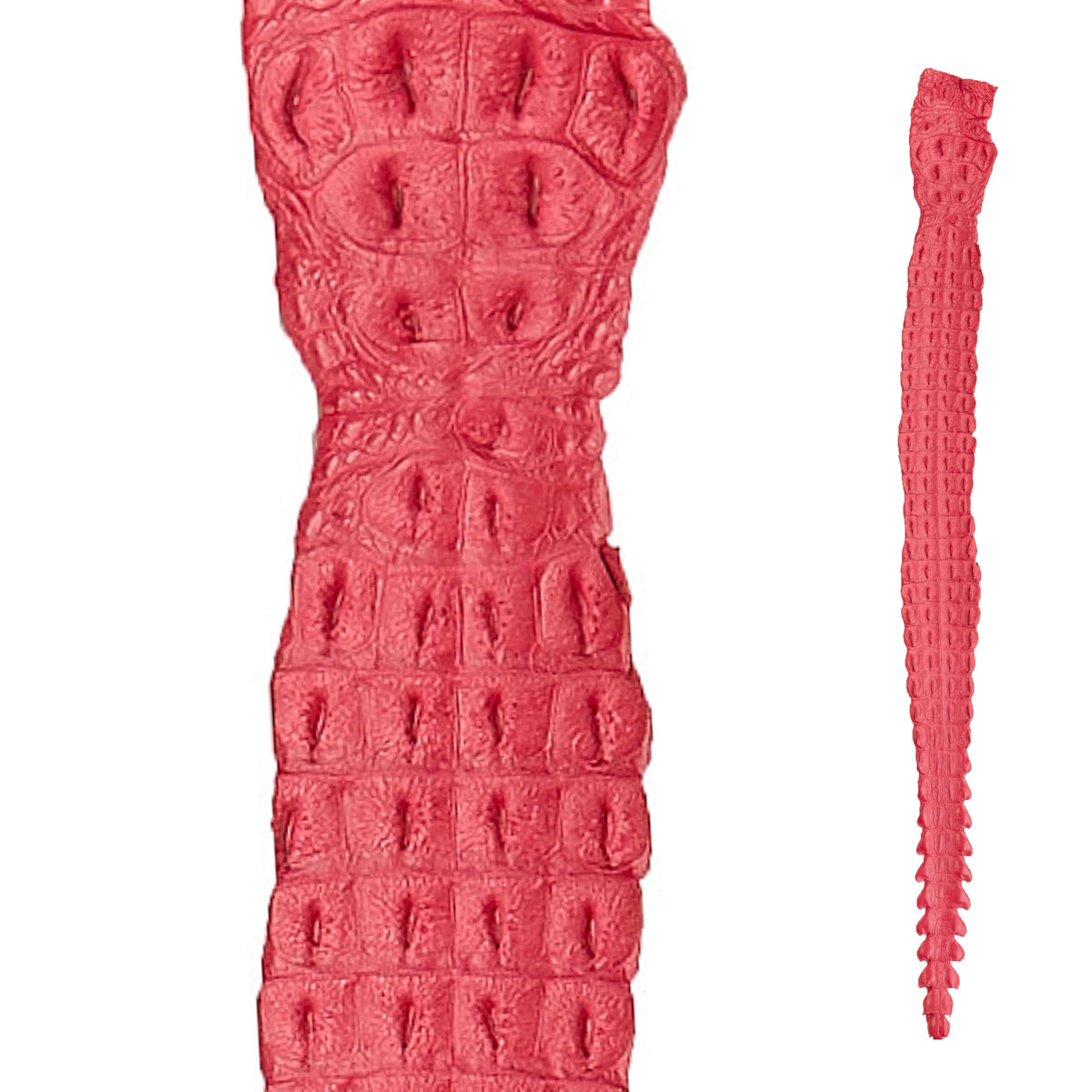 Crocodile Back Strap Leather (40-42" x 3") | Pink