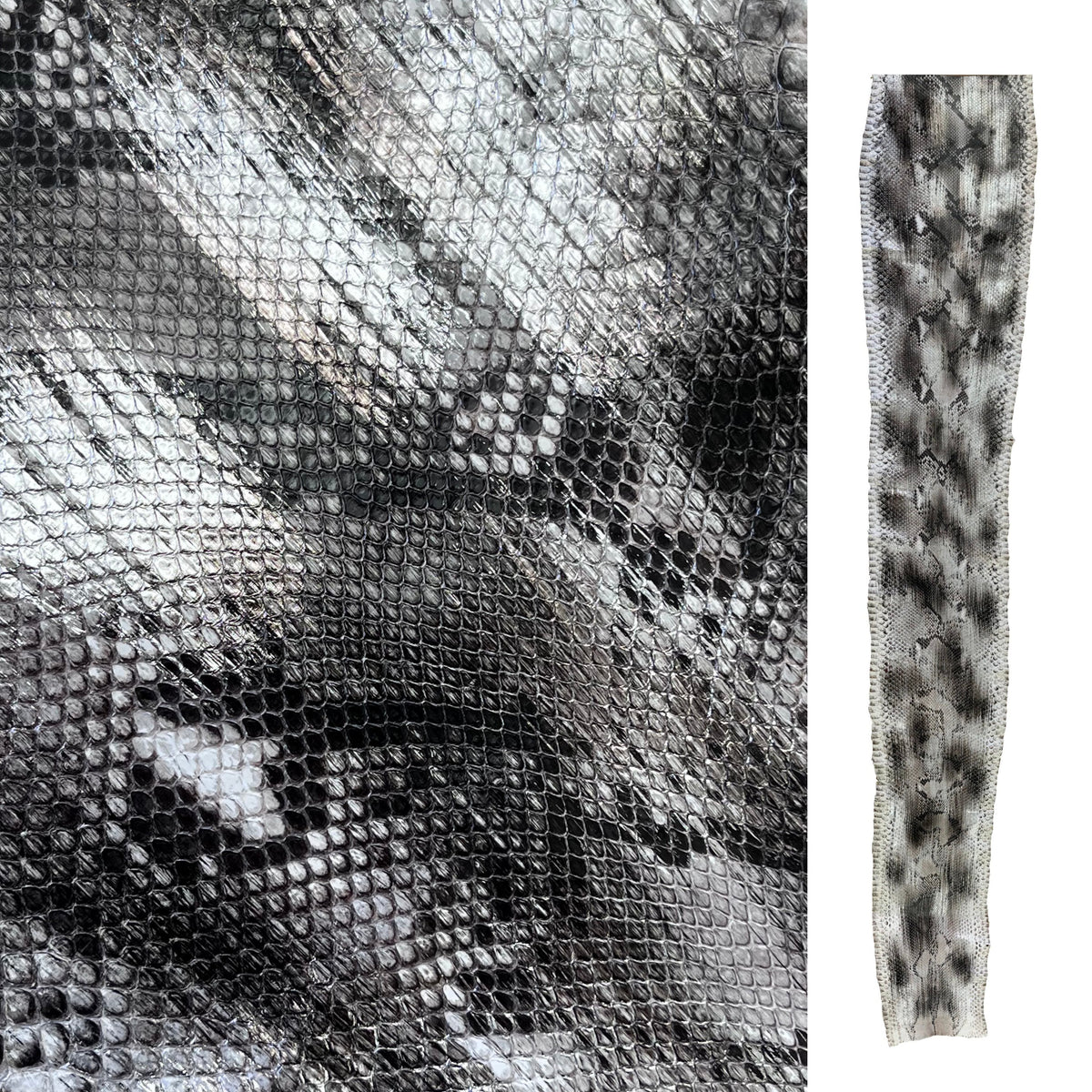Metallic Python Skin Silver Strokes